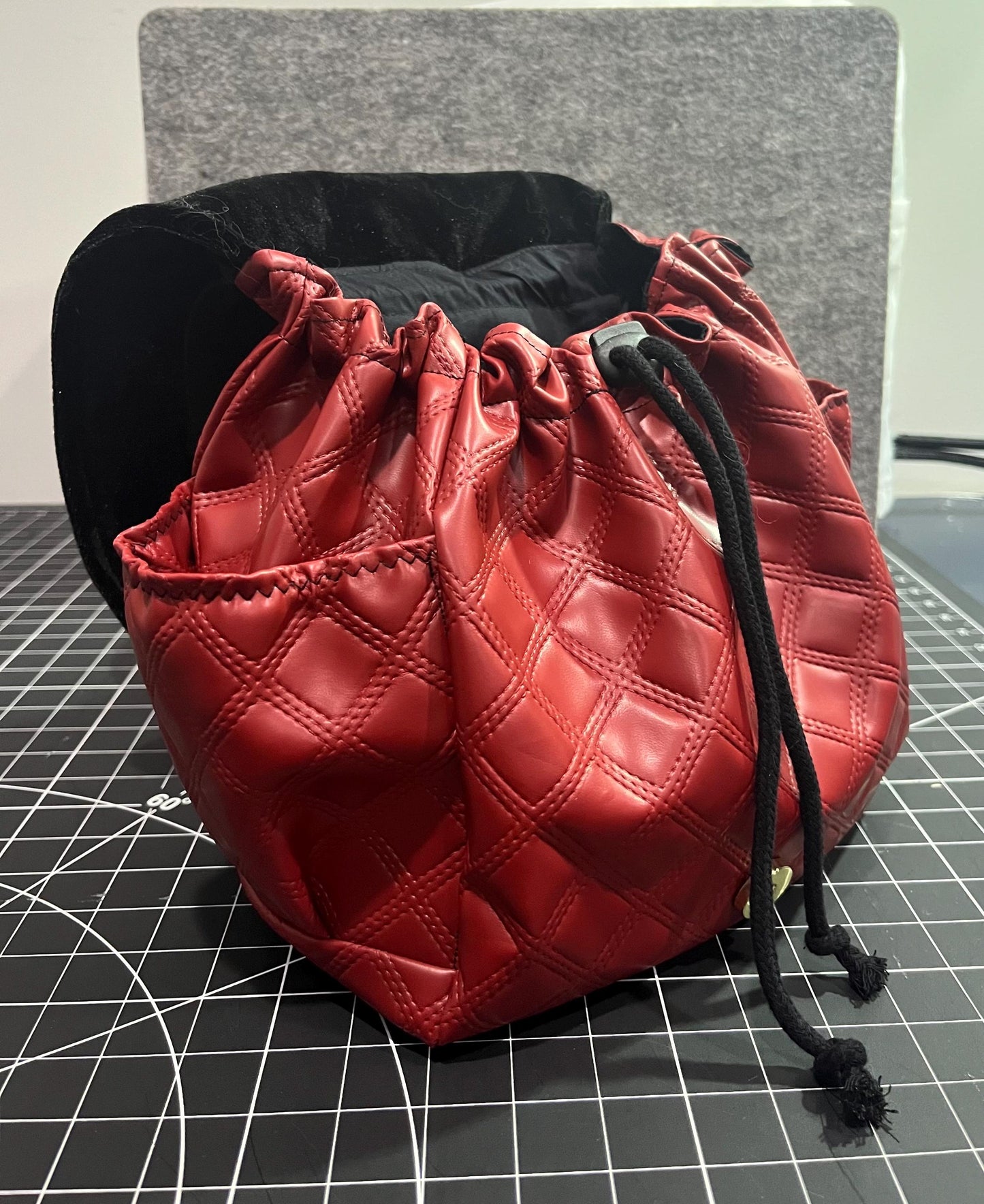 Red Pleather Backpack
