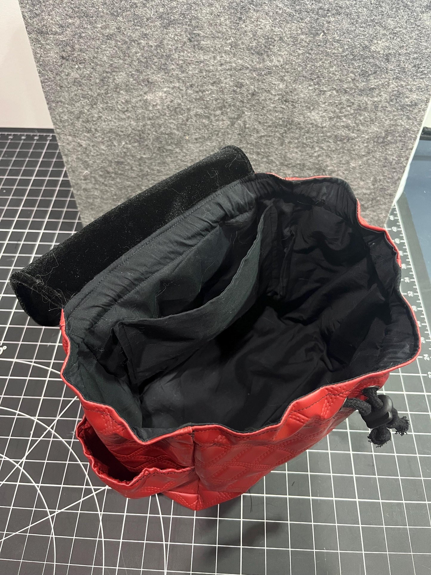 Red Pleather Backpack