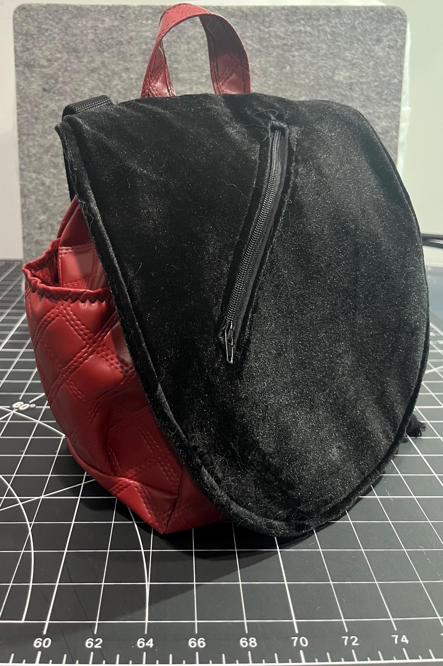 Red Pleather Backpack